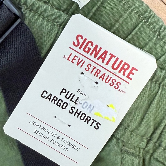 Signature by Levi Strauss Boys Olive Cargo Shorts Size XL - Picture 6 of 12